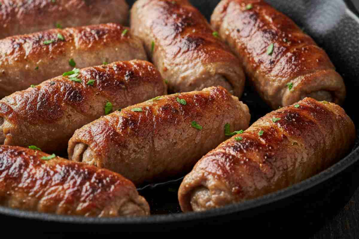 involtini di carne cotti in padella