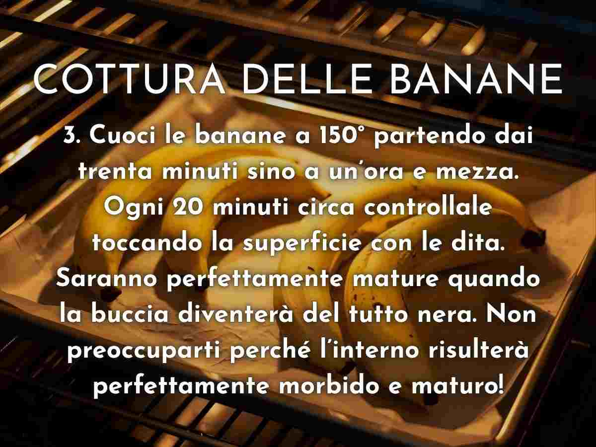 banane intere in forno