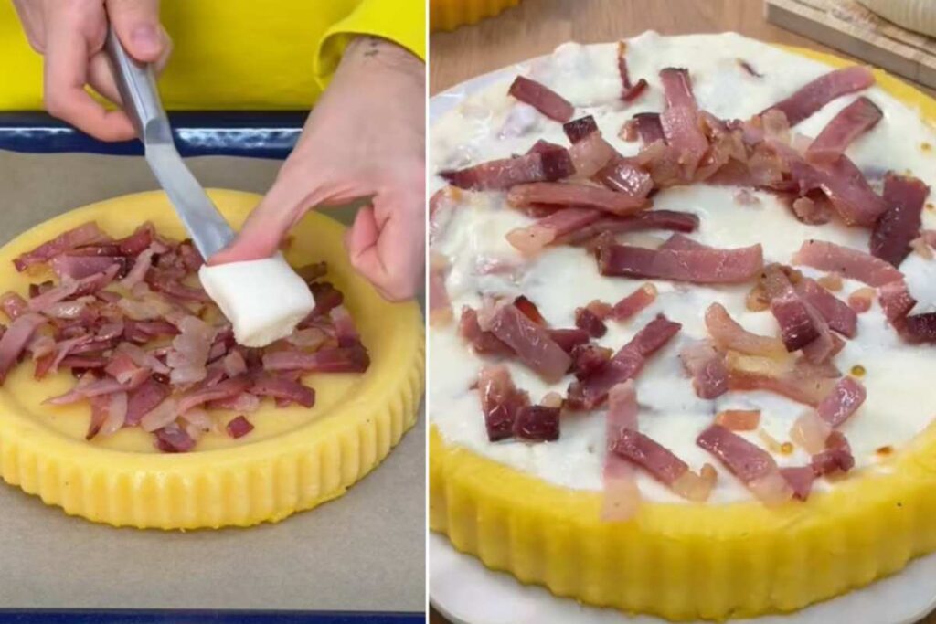 emanuele ferrari prepara la crostata di polenta