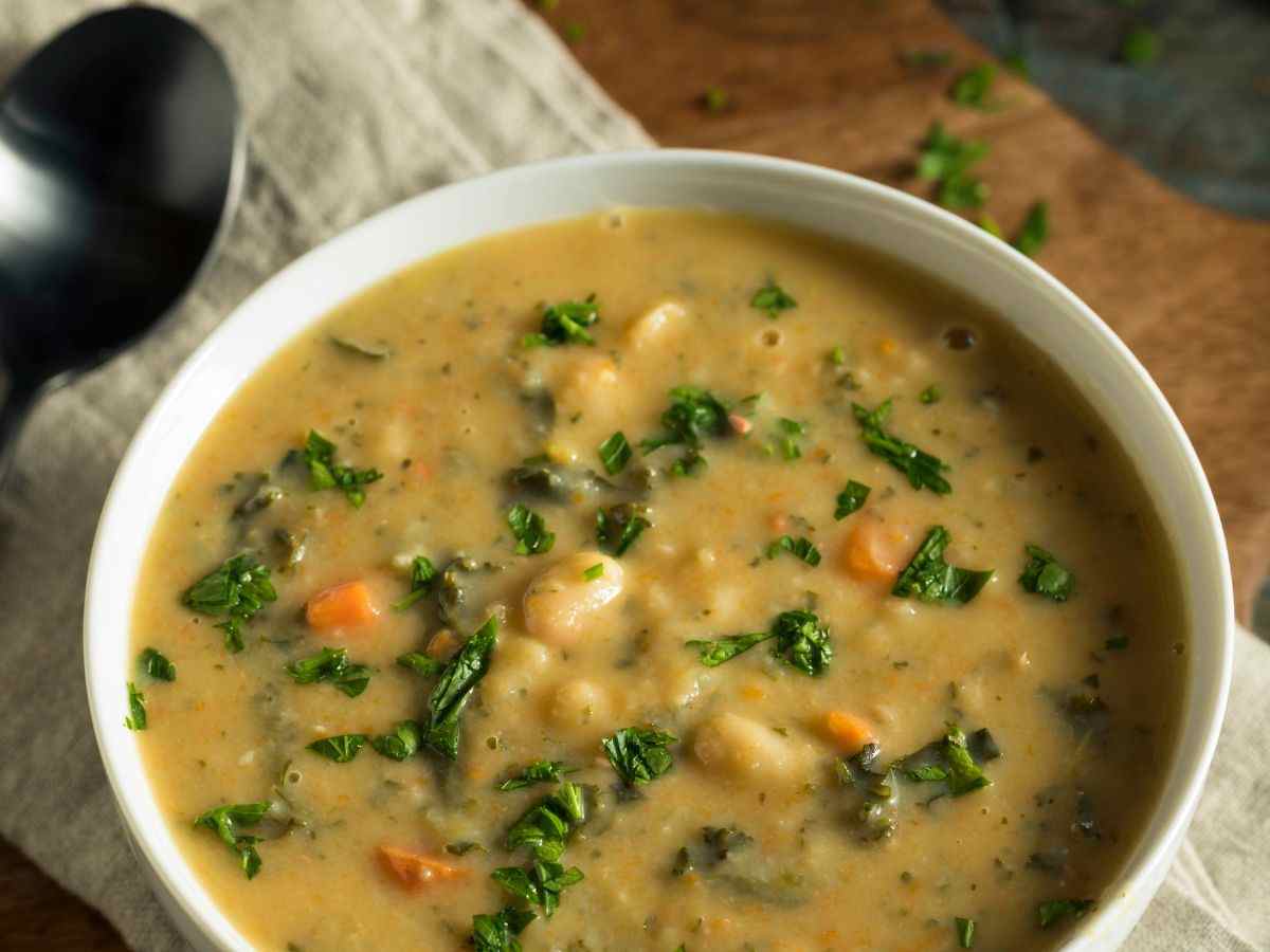 zuppa cremosa di fave