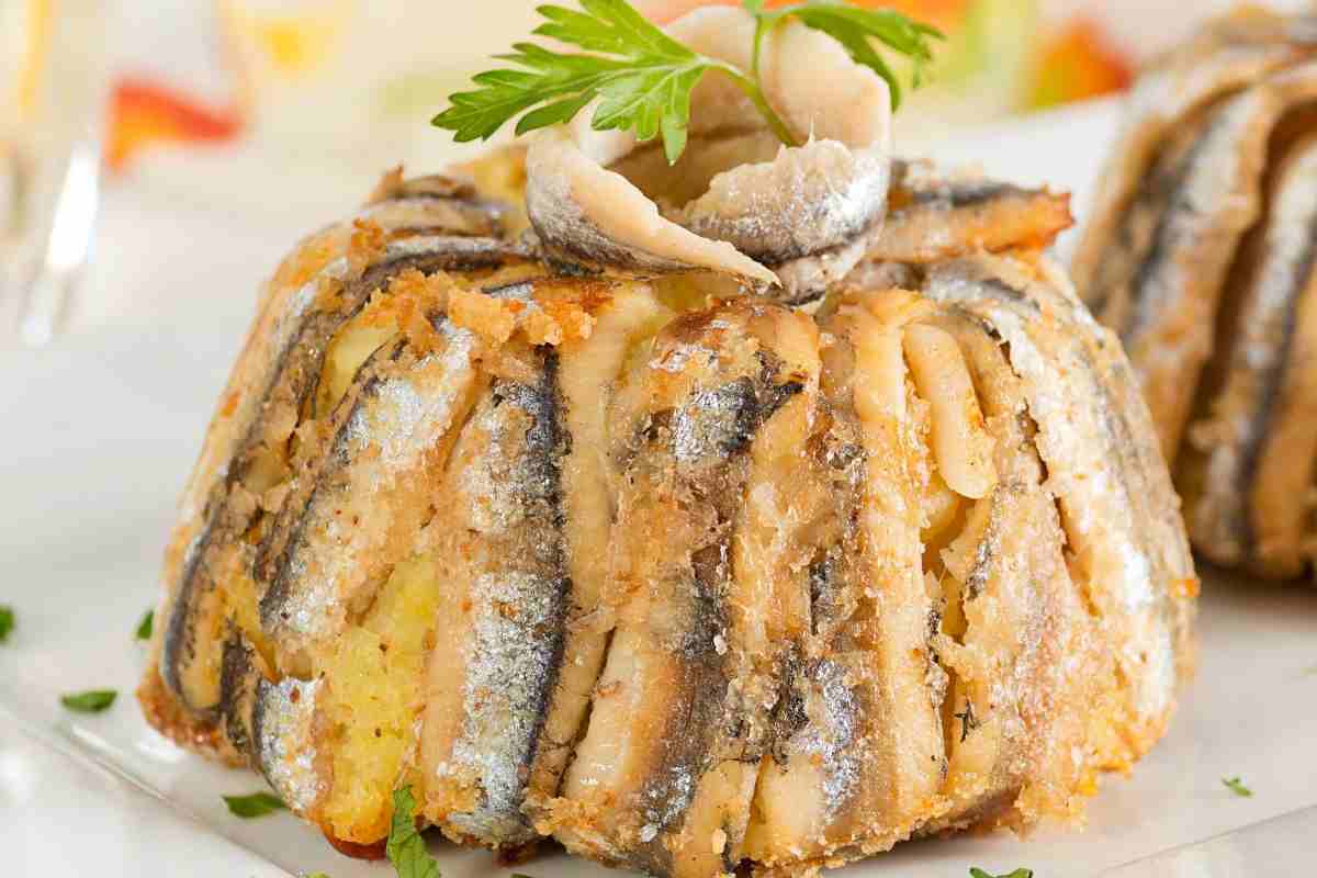 tortino di acciughe con ripieno