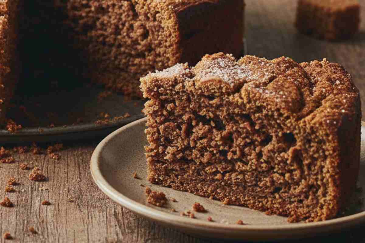 fetta di torta al cacao soffice