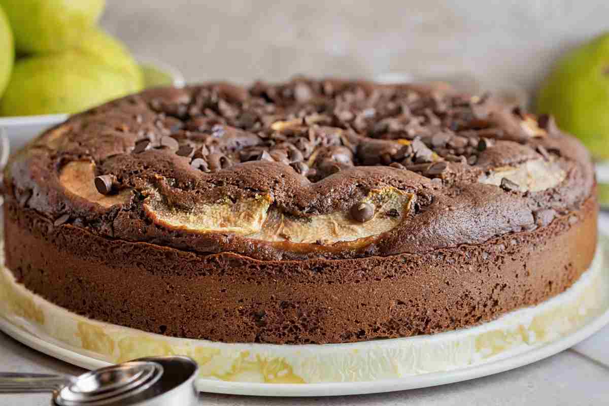 torta di pere e cacao
